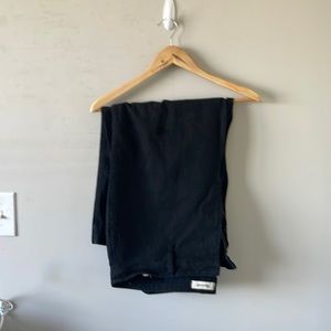 Madewell Emmett wide leg jeans in black, size 35P